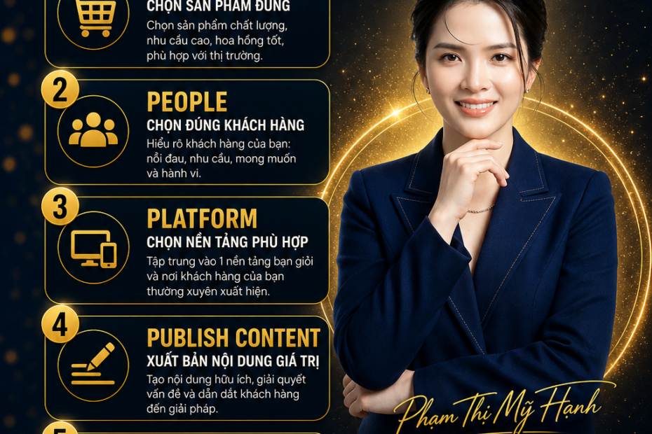 Công thức 5P giúp người mới thành công với Affiliate