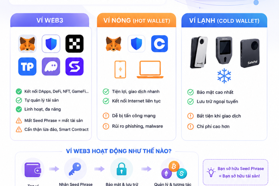 Ví Web3 Là Gì? Ưu Và Nhược Điểm – Khác Biệt Với Ví Nóng Và Ví Lạnh Ra Sao?