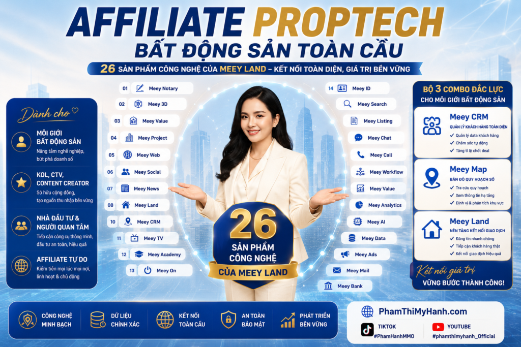 Affiliate Proptech Bất Động Sản Toàn Cầu