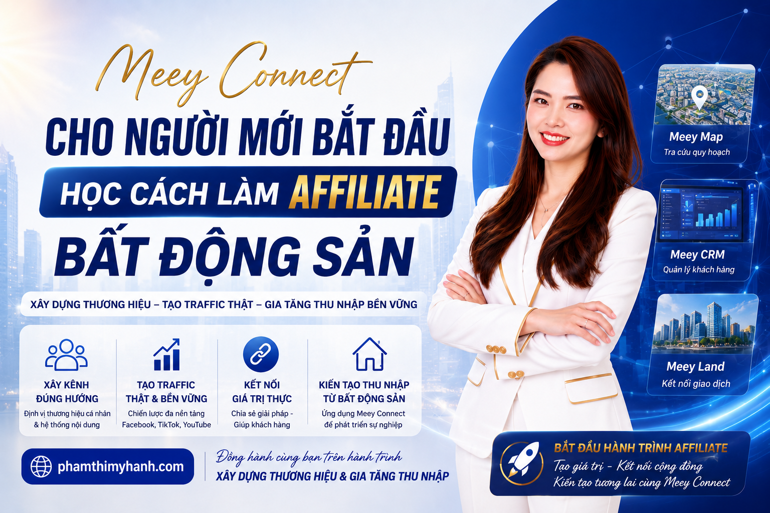 Meey Connect Cho Người Mới Bắt Đầu Học cách làm Affiliate bất động sản